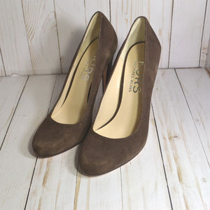 Michael Kors Brown Suede Pointed-Toe Pumps